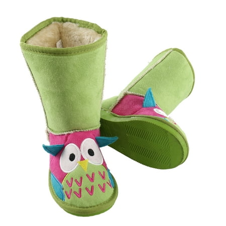 

Owl LazyOne Animal Slipper Boots for Kids Cozy Children s Slippers (Owl LARGE)