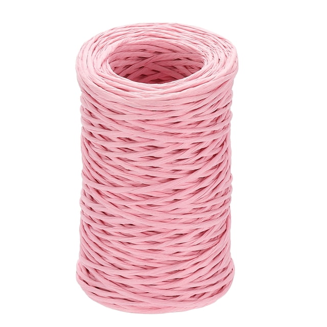 Uxcell 55 Yards Floral Bind Wire Wrap Twine, Alambre Floral de 2mm, Alambre de Vid para Manualidades Rústicas, Proyectos de Bricolaje, Hacer Ramo de Flores, Envolver Regalos, Decoración de Bodas, Rosa
