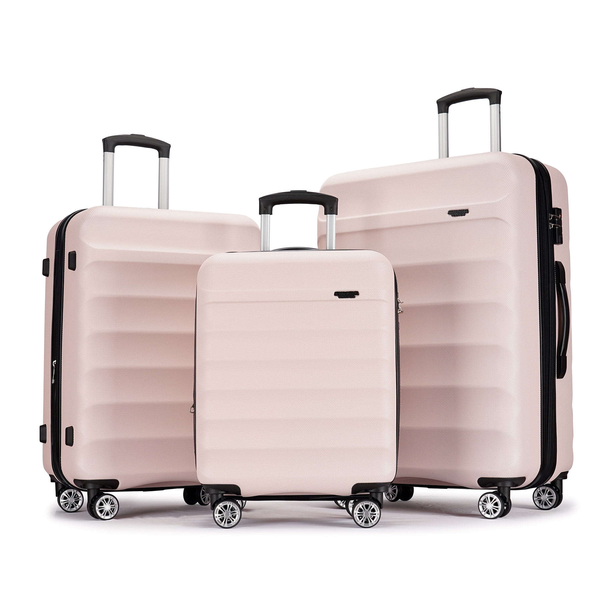 Ginza Travel 3 Piece Expandable Hard Luggage Set,Suitcase Set with