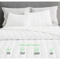 thumbnail image 3 of Chezmoi Collection Tencel Modal Blend Quilt Set Queen Size, White, Lightweight Soft Bedspread Detailed Square Stitched Quilt for All Seasons, 3-Piece, 3 of 9