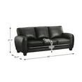 thumbnail image 3 of Lexicon Rubin Bonded Leather Sofa in Black, 3 of 5