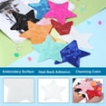 thumbnail image 3 of Uxcell Parches de estrella de lentejuelas para planchar, parches de lentejuelas bordados para reparación de ropa, decoración de mochilas y zapatos, blanco 5 en, 3 of 5