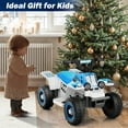 thumbnail image 6 of TOKTOO 6V 7Ah Powered Ride on ATV Toys, Electric Kids Car, 4 Wheeler Ride on Car w/ Music Player, Toddler Car for Boys Girls Aged 1-3 Years, Blue White, 6 of 10