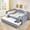 Blue, variant on Harper & Bright Designs Full Size Gingham Daybed with Pull‑out Trundle, Upholstered Sleeper Sofa with Solid Wood Frame, Convertible Sofa Bed with Side Storage and Rolling Wheels for Bedroom, Blue