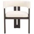 thumbnail image 5 of SAFAVIEH Couture Florabelle Modern Boucle Solid Dining Armchair, Ivory/Dark Brown, 5 of 14