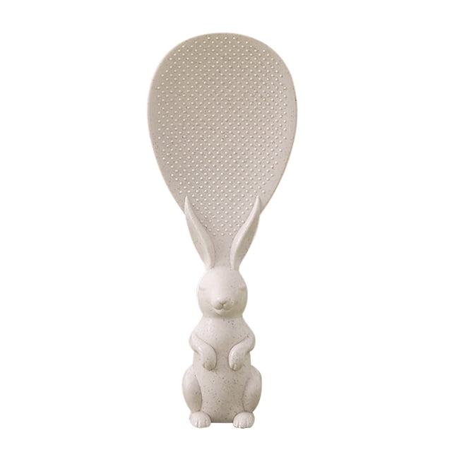 LXYFH Tableware Under $5 Cute And Creative Rabbit Can Be Vertical Non Stick Rice Spoon Rice Shovel Straw Plastic Rice Spoon