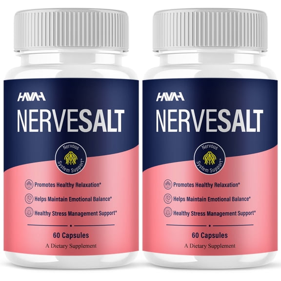 (2 Pack) Nerve Salt Wellness Supplement, NerveSalt Support Pills (120 Capsules)