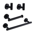 thumbnail image 4 of Soporte de baño Ropa Toalla Abrigo Gancho Gabinete Armario Colgador de puerta para garaje Montado en la pared, 4- Juego de accesorios de baño , Negro Negro A Soledad Gancho multiusos, 4 of 9
