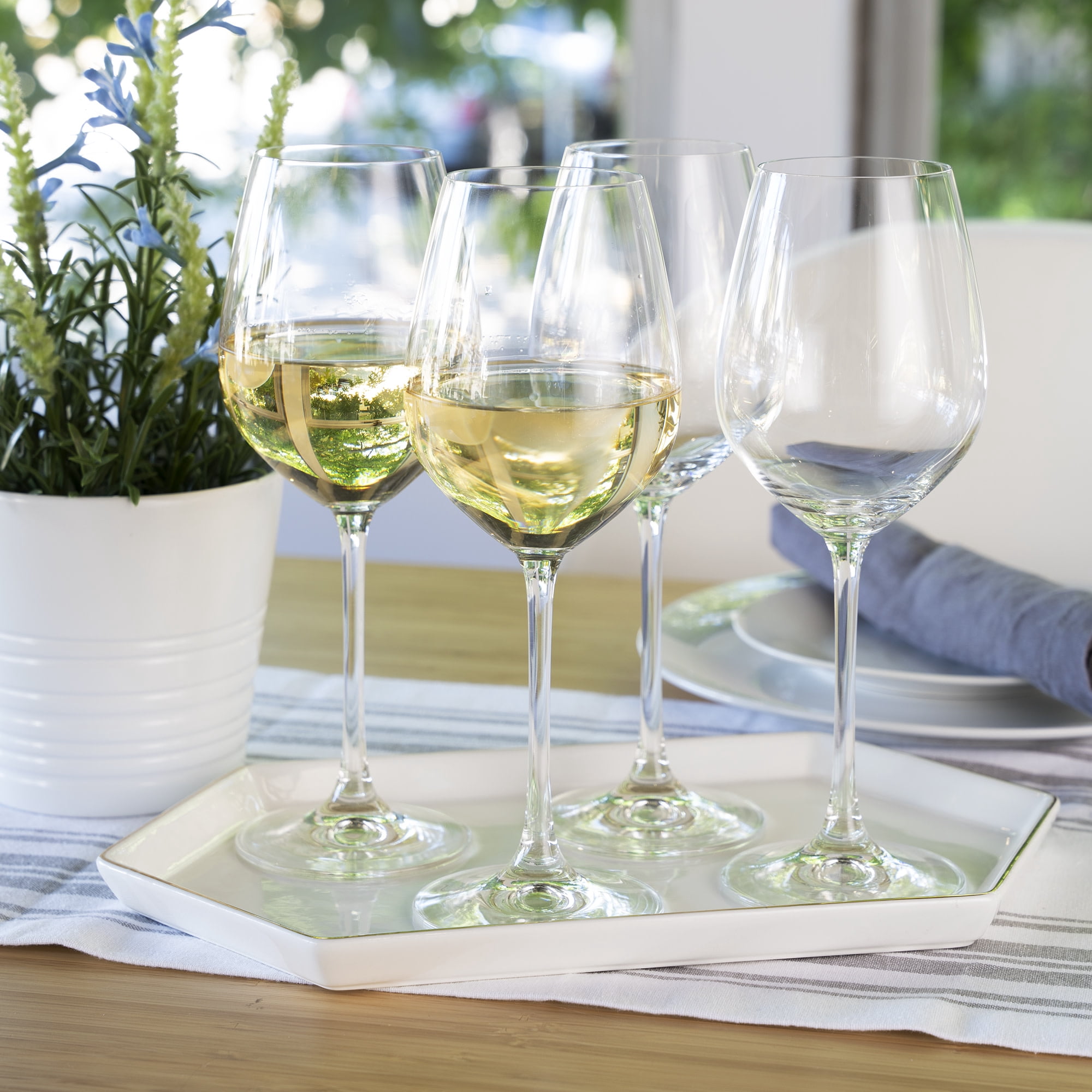 Spiegelau Salute White Wine Glasses, Set of 4 European-Made 16.4 oz
