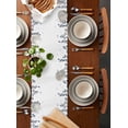 thumbnail image 5 of Wildflowers Short Table Runners 36 Inches, Cotton Linen Fabric Table Runner Dresser Scarf, Dragonfly Floral Bud Botanical Retro Blue Tablerunner for Party/Kitchen/Dinner/Wedding Decor 13''x36'', 5 of 7