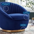 thumbnail image 7 of Modway Whirr Tufted Performance Velvet Swivel Chair in Gold Navy, 7 of 7