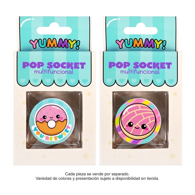 Prichos Pop Socket Multifuncional De Plástico Con Diseño Yummy Varios Modelos 1 Pieza
