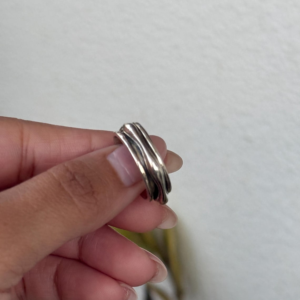 SS DESIGNS- Handmade Boho Fidget Spinner ring for women, 925 boho Spinner ring for her, Thumb spinner ring for her, Birthday gift rings