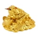thumbnail image 3 of Figura de sapo de resina que atrae la fortuna y la buena suerte. Estatua de riqueza. Regalos de la suerte. Feng Shui. Dorado, 3 of 9