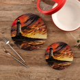 thumbnail image 2 of FREEAMG Sunset Lighthouse Trivets Pot Holders Set of 2 Decoration Potholders for Kitchens Pure Cotton Thread Weave Trivets,Hot Pads for Kitchens,Coasters,Placemats,Spoon, 2 of 7