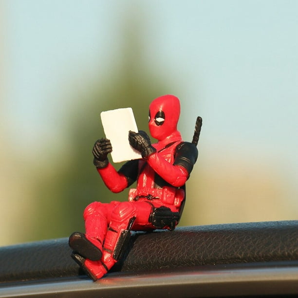 Marvel Avengers Car Interior Decoration Anime Action Figure Deadpool Center  Console Rearview Mirror Decoration Model Doll Toys 