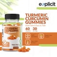 thumbnail image 2 of Turmeric Curcumin Gummies with Black Pepper - Natural, Easy-to-Take Chewable Vitamin Supplement for Adults - 1 Month, 2 of 7