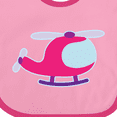 thumbnail image 4 of Inktastic Helicopter Pink Girls Girls Baby Bib, 4 of 4