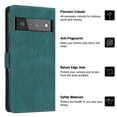 thumbnail image 5 of SaniMore Wallet Case for Google Pixel 6 Pro, Magnetic PU Leather [RFID Blocking] Card Slot Wrist Strap Folio Cover with Kickstand & Wireless Charging TPU Shockproof Interior Cover, Green, 5 of 10