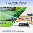thumbnail image 5 of Outdoor Power Strip Weatherproof,Patio Waterproof Surge Protector with 4 USB Ports and 6 Outlets, 10 FT Extension Cord with Flat Plug,Shockproof Overload Protection,Mountable for Home Office Porch, 5 of 6