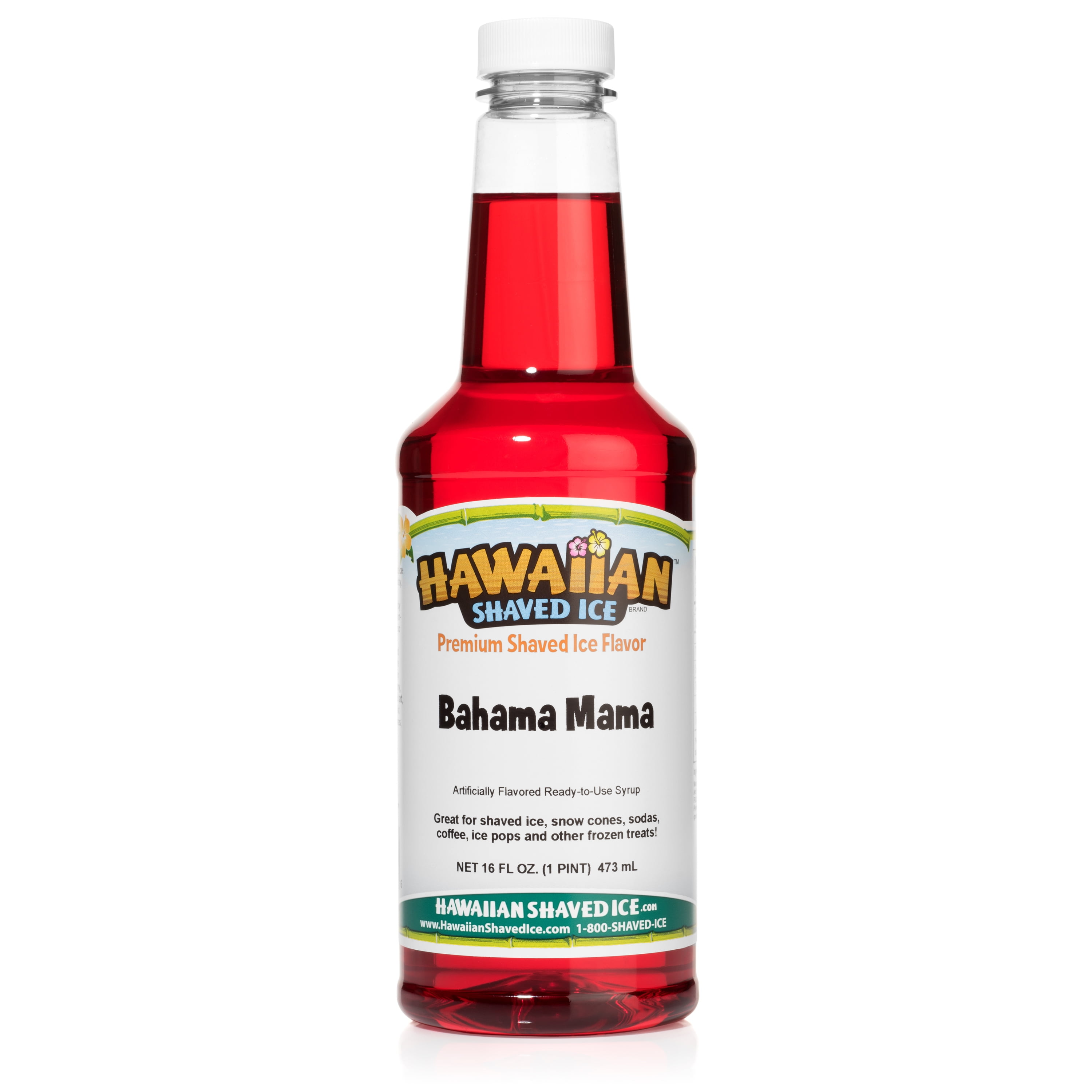 Hawaiian Shaved Ice Snow Cone Syrup Bahama Mama (Pint)