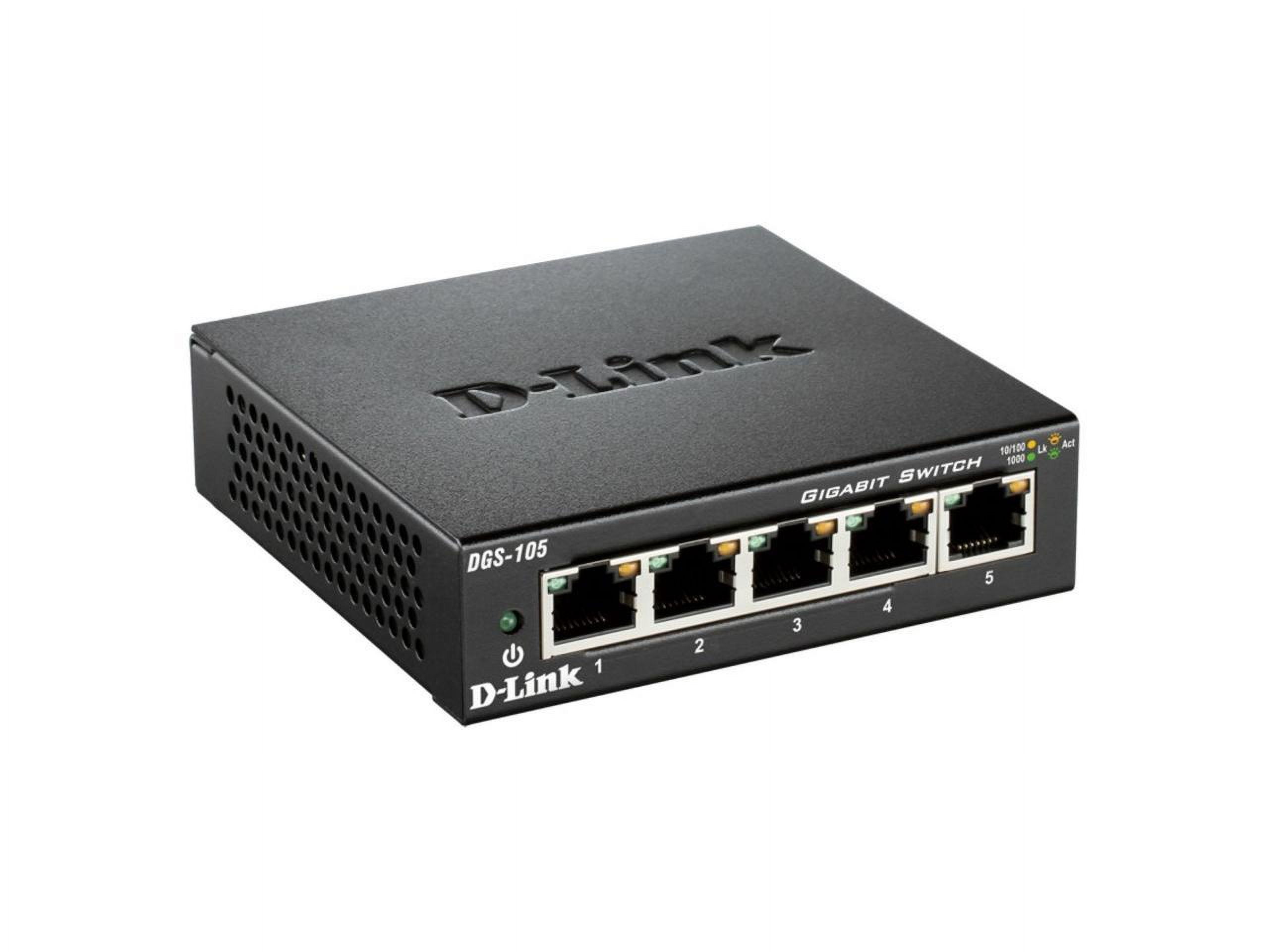 D-Link Switch 5-Port Gigabit Desktop Switch Metal Retail (DGS-105GL)