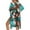 Cow Aztec - Brown and Green, variant on Women's Kimono Swimsuit Coverups Cow Aztec Print Cardigan Summer Beach Cover Ups Casual Fashion Wearable Swimwear Cover up
