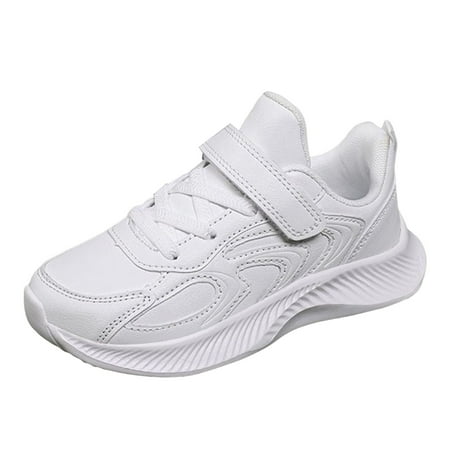 ZHAGHMIN Children S Leather Mesh Breathable Sneakers Casual Mid To Large Children S Low Top Sports Shoes for Running Baby Walking Shoes Girl Beige Size28