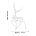thumbnail image 3 of VogueV Crystal Reindeer Figurine Ornament, Sparkling Holiday Tabletop Décor for Christmas Tree Mantel, Elegant Gift Box Ready Present for Collectors, 1X Crystal Elk Ornament, 3 of 9
