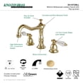 thumbnail image 2 of Kingston Brass KS1972WLL Robinet de Lavabo à Large Diffusion avec Poignée en Laiton Poli, 2 of 2