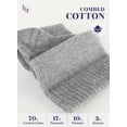 thumbnail image 5 of Hugh Ugoli Women's Cotton Diabetic Ankle Socks, 4 Pairs, L.Gray / Navy Blue, Shoe Size: 10-12, 5 of 8