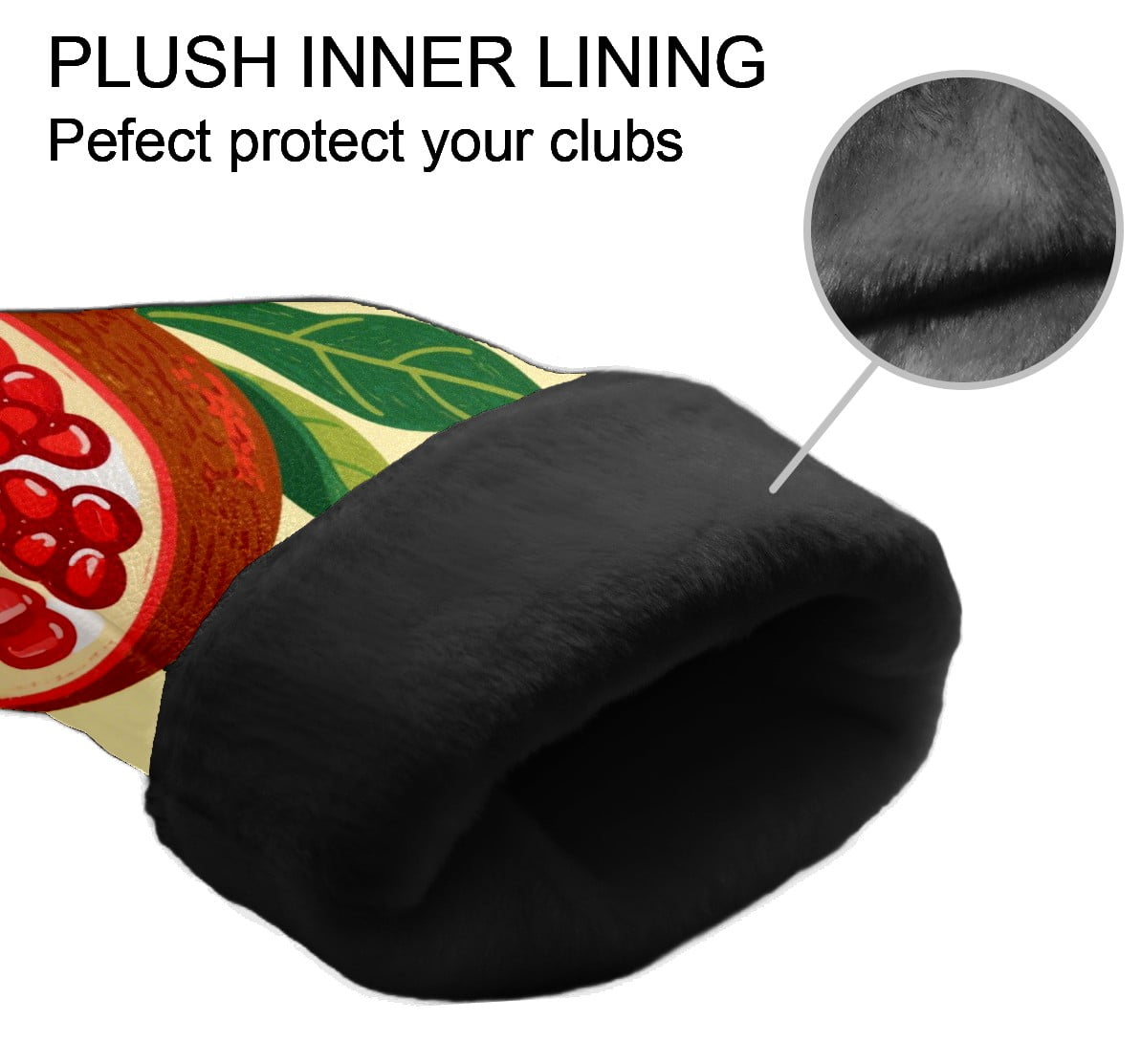 Golf Club Head Cover Waterproof Leather Golf Accessories HeadCovers Set Driver Headcover for Women Men Pomegranate