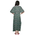 thumbnail image 3 of Moomaya Women Button Down Cotton Summer Maternity Kimono Sleeve Kaftan Dress, 3 of 5