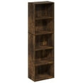 thumbnail image 4 of SONGMY LUDER Book Shelf, 5-Tier Bookshelf, Bookcase, 9.4" x 15.8" x 52", for Living Room, Bedroom, Home Office, Amber Pine, 4 of 6