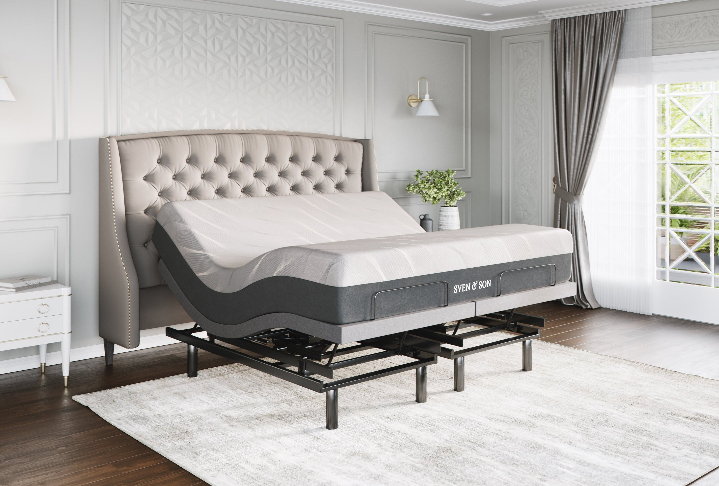 eco dream memory foam mattress with platform frame