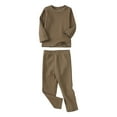 thumbnail image 3 of WIBACKER Fall Winter Boys and Girls Thermal Underwear Set Kids Cotton Thick Pajamas 2-Piece Pjs Set, 3 of 16