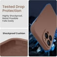 thumbnail image 4 of for iPhone 14 Pro Case, Silicone Upgraded [Camera Protection] Phone Case with [2 Screen Protectors], Soft Anti-Scratch Microfiber Lining Inside, 6.1 inch, Light Brown, 4 of 11
