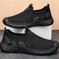 thumbnail image 3 of Homeyce Men's Breathable Mesh Sneakers Lightweight Hiking Shoes Quick Dry Slip On Walking Running Sport Casual Outdoor Athletic Footwear for Travel Gym,Black 40, 3 of 3