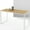 Off-White, variant on Bellamy Studios Jennifer 55" x 29" White Frame Desk, Natural