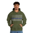 thumbnail image 6 of Thin Blue Line US Flag Graphic Hoodie Sweatshirt, Sizes S-5XL, 6 of 9