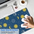 thumbnail image 4 of Long Mouse Pads for Desk,Blue Sun Moon Star Pattern Desk Mats on Top Of Desks, Desk Mouse Pad Extra Large with 3mm Non-Slip Base and Stitched Edge for Gaming,Office,Work,Home 31.5"x11.8", 4 of 6