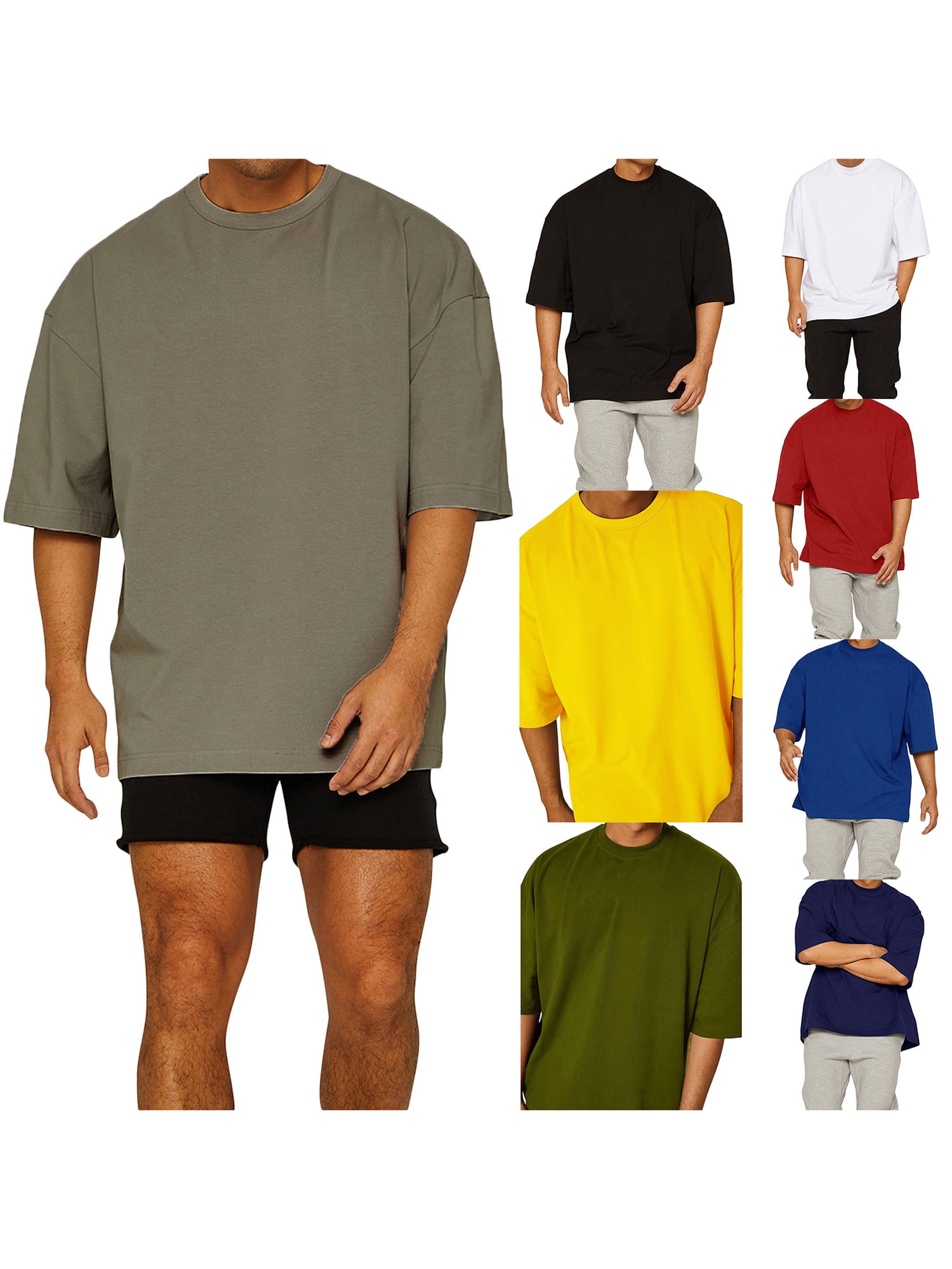 Workout Shirts Short Sleeve Oversized Hipster Loose Gym Shirts
