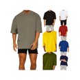 thumbnail image 4 of Txlixc Hombres Camiseta, Manga Media Color Sólido Ajuste Suelto Gimnasio Fitness Culturismo Algodón Tops Deportes Entrenamiento Camiseta Txlixc Casual, 4 of 4