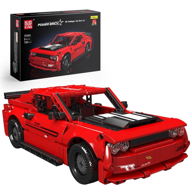Kit de construcción Mould King Pull Back Car 15080 Super Car 738 piezas