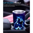 thumbnail image 4 of 20oz Animal Wolf Tumbler Cup With Lid , Stainless Steel Double Wall Vacuum Thermos Insulated Travel Coffee Mug(Animal Wolf Tumbler)One Tumbler Cup, 4 of 6