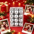 thumbnail image 6 of Aoznliie Christmas Ball Ornaments, 24 Pcs Classic Christmas Ornament Set for Xmas Tree, Shatterproof Lightweight Hanging Decor for Xmas Party, Silver, 6 of 6