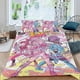 thumbnail image 2 of Jem y las Hologramas Conjunto de sábanas temático, trío de piezas, cómodo y amigable con la piel, diseño único, regalo de decoración para el hogar para familiares, amigos y fans,173cm *218cm, 2 of 6