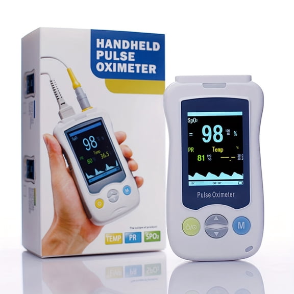 LaseLocks Sports Fitness Fingertip Pulse Oximeter, Blood Oxygen and Pulse Rate Monitor for Sports, Aviation, Hiking, Running with Large Digital Display, Powered By Batteries (Batteries NOT Included)