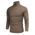 thumbnail image 1 of Poriff Mode Décontractée Ajustée Basique Manches Longues Col Roulé Pull Khaki TTG, 1 of 4