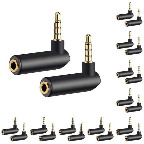 Sidaley 2 Pieces 3.5mm Audio Adapter Headphone Accessory Plug Conversion Converter Media Electronic for Voice Frequency Transition Usage Type1 NO1